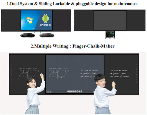 75 inch LED Smart Blackboard voor onderwijsschool Interactief 350 Cd/m2