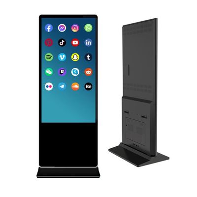 Digitaal scherm op de binnenvloer met Android Windows-besturingssysteem
