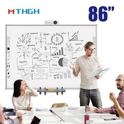 86 inch getemperd glas smart whiteboard met wifi bluetooth usb verbinding voor school supermarkt