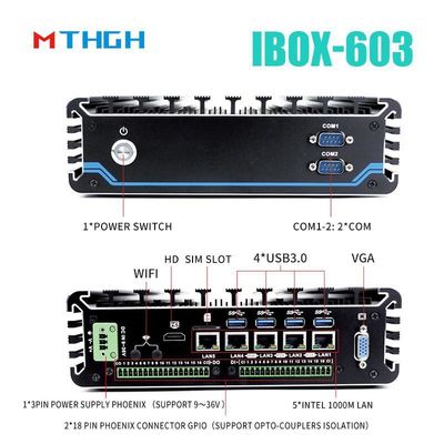 Industrial Mini PC IBOX-603 Plus met Intel Core I5 6200U-processor