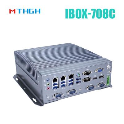 IBOX-708C Industrial Mini PC Ondersteuning HDMI/DP/VGA 6*COM 8*USB3.0