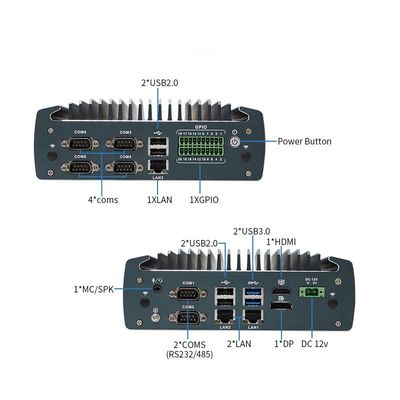 IBOX-1226 J6412 Industrial Fanless Mini PC Met 32 GB RAM En 12 V DC Input