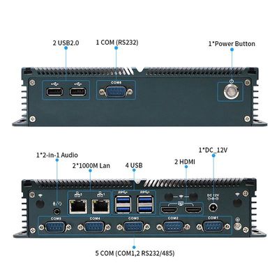 Gecertificeerde IBOX-1326 Quad Core N100 Industrial Mini PC met 2*Intel I211 AT LAN
