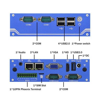 Nano Titanium Grijs Industriële Mini PC N11 DC 12V Input 2XIntel I210-AT/I211-AT 1000M