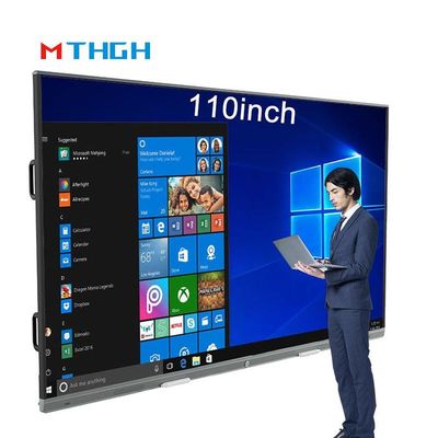 110 inch interactieve touch whiteboard 350cd/m2 helderheid schuifmachine alles in één