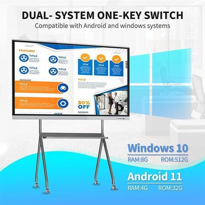 86 inch 16 9 Interactief aanraakscherm Whiteboard 4K 300cd/M2 Infrarood technologie