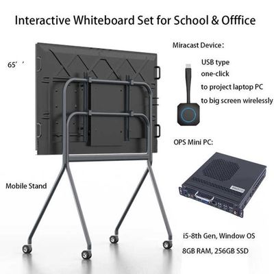Interactief Smart Education Whiteboard 350 cd/m2 Helder IR/Capacitive Touch