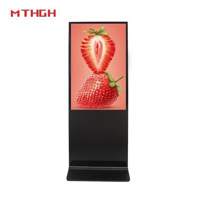49 inch 1080p resolutie vloer digitale signage met 8GB opslag en Wi-Fi / Bluetooth / USB-connectiviteit