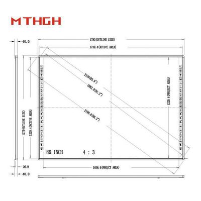 86 inch educatief whiteboard Infrarood interactief whiteboard met projector/touchpad