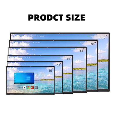 Anti Glare Glass Interactief Touch Screen Whiteboard Android 8+128G Win 10 11 40 Point Touch