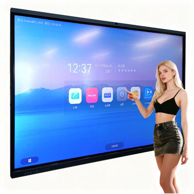 65 75 85 86 98 110 Inch Ultra Slim Intelligente Interactieve 4K LCD Flat Panel Display Smart Board Whiteboard Conferentie
